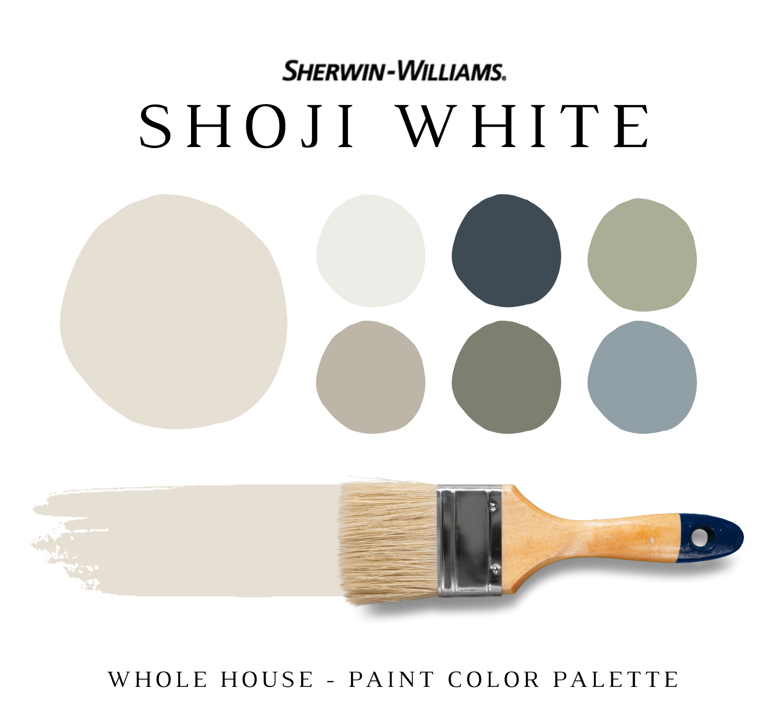 Sherwin Williams SHOJI WHITE Color Palette NISH