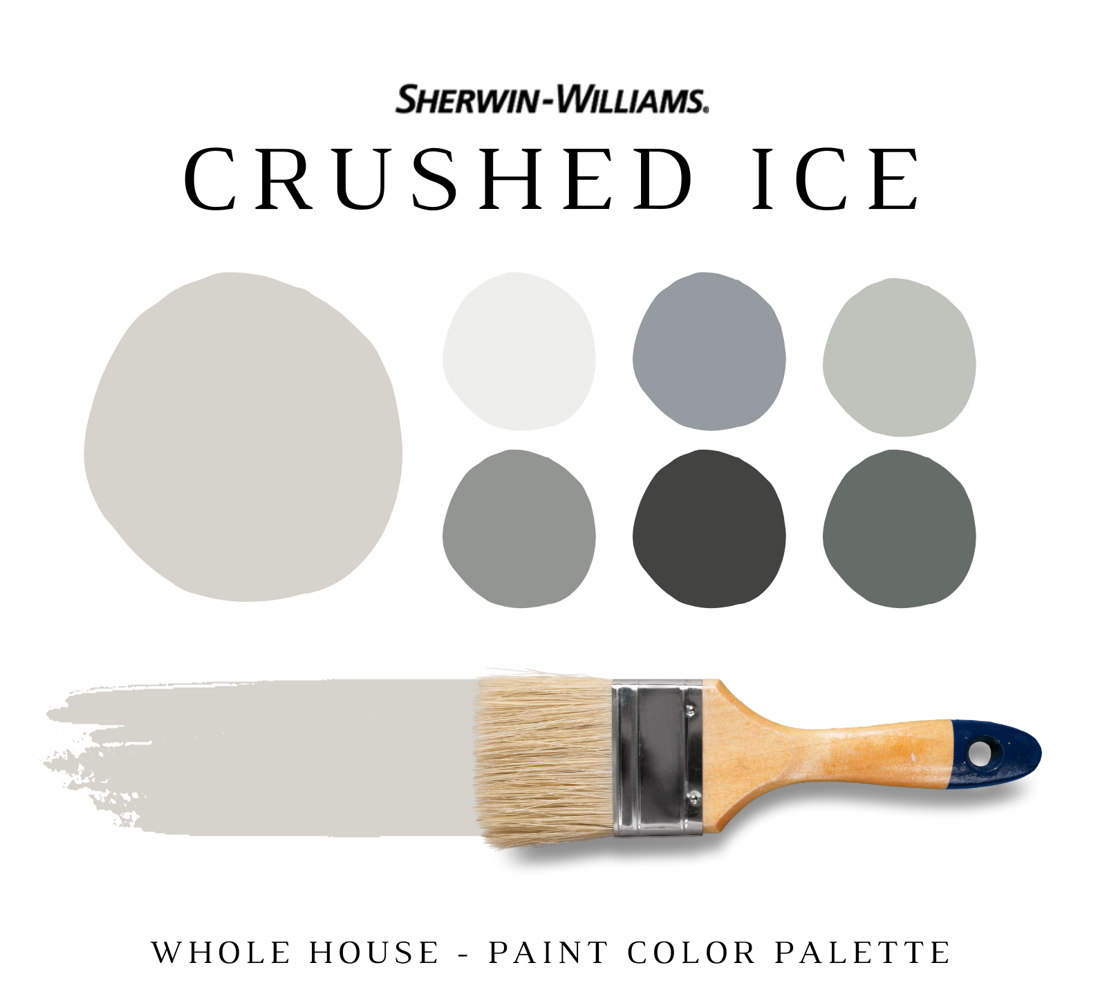 Sherwin Williams CRUSHED ICE Color Palette NISH