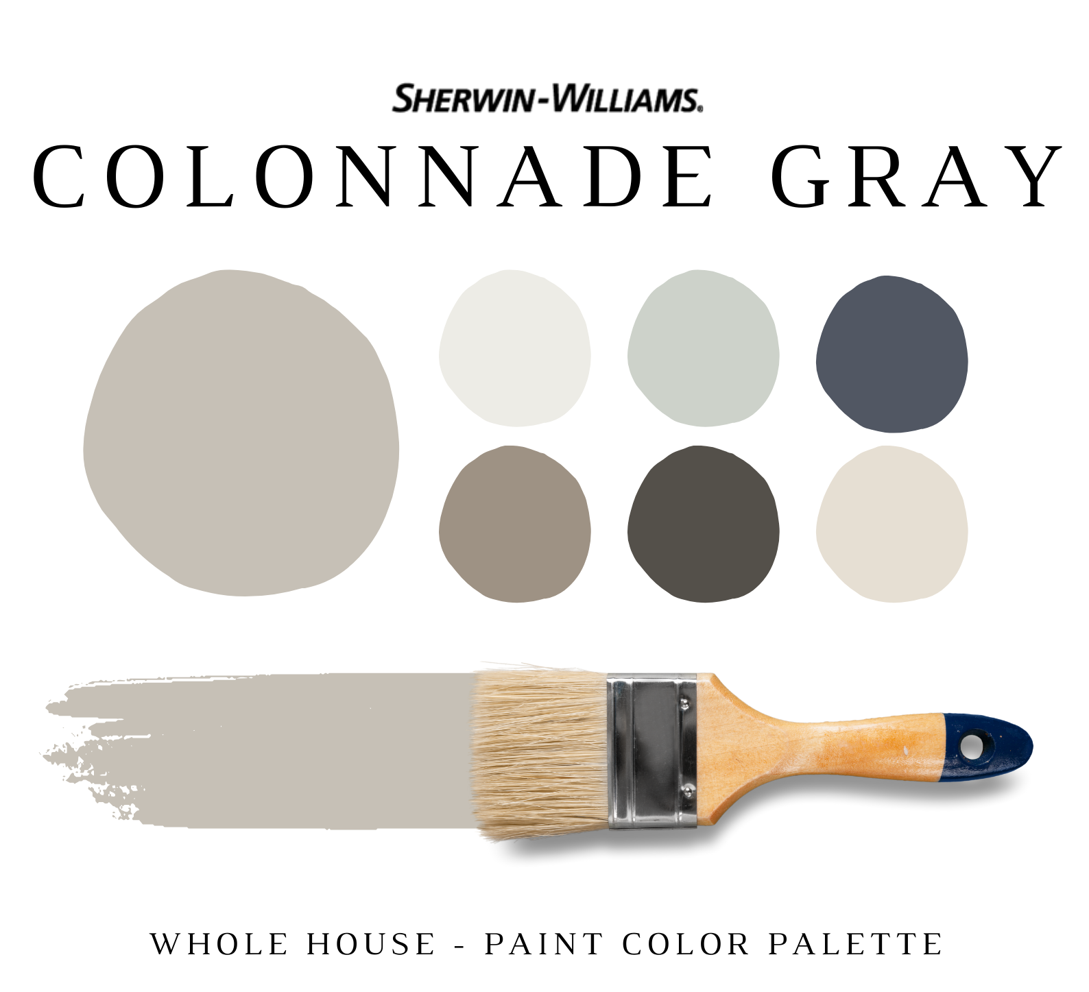 Sherwin Williams Colonnade Gray Color Palette Nish