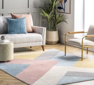 Pink Rug for Mid-Century Modern