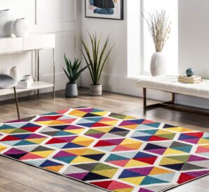 Multicolored-Mid-Century-Rug