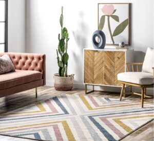 Chevron-Mid-Century-Modern-Rug