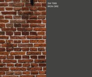 what color goes with brick red