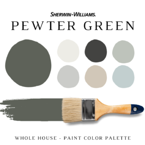 Sherwin Williams PEWTER GREEN Color Palette