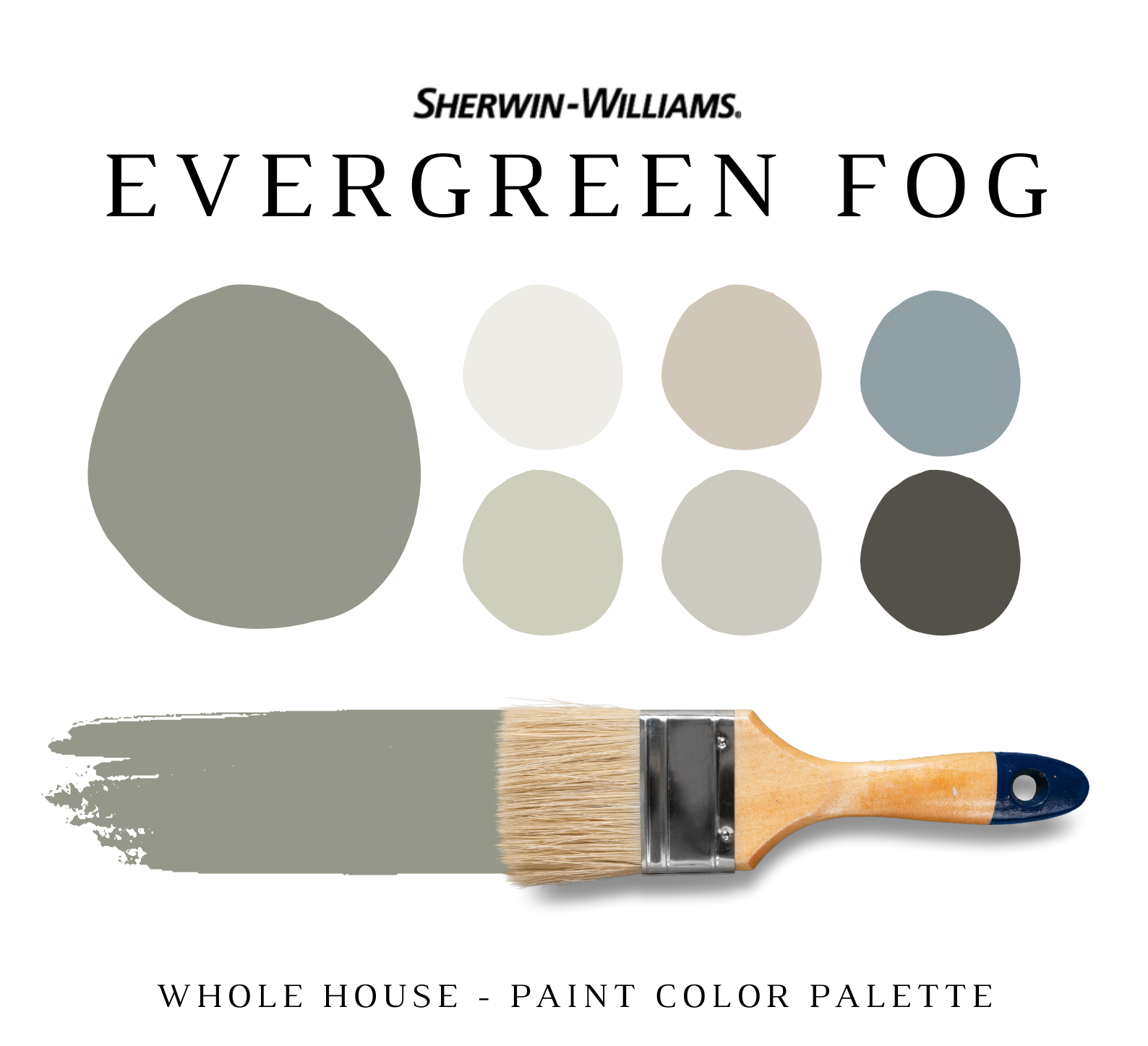 Sherwin Williams EVERGREEN FOG Color Palette NISH