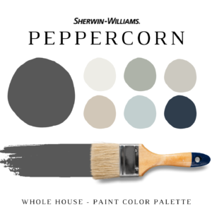 Sherwin Williams PEPPERCORN Color Palette