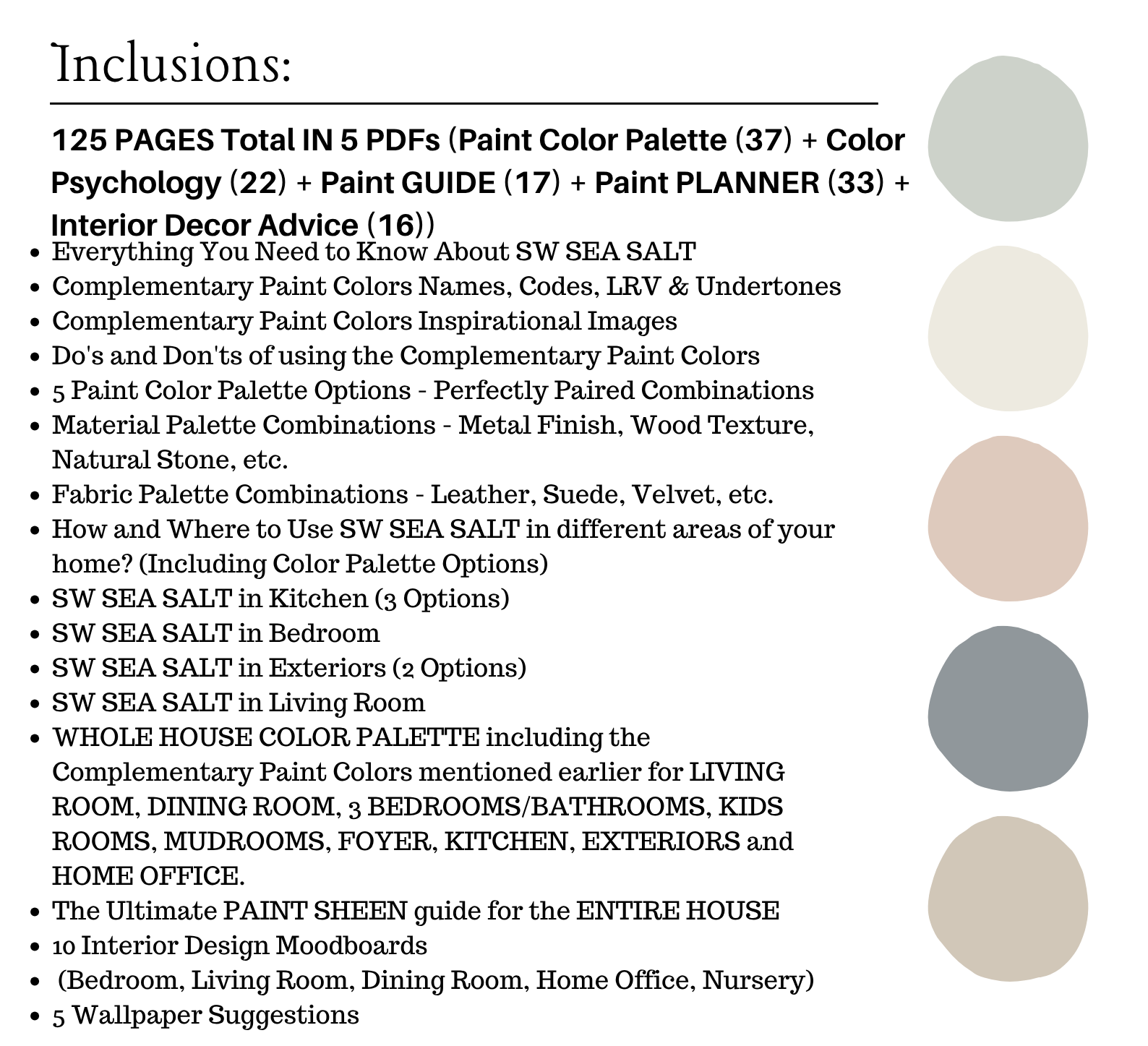 Sherwin Williams SEA SALT Color Palette - Image 3