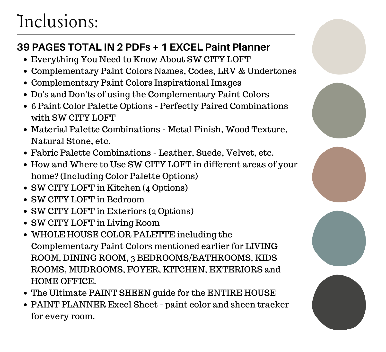 Sherwin Williams CITY LOFT Color Palette - NISH