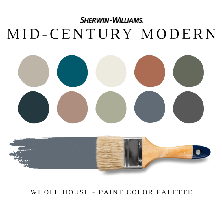 Sherwin Williams MID-CENTURY MODERN Color Palette