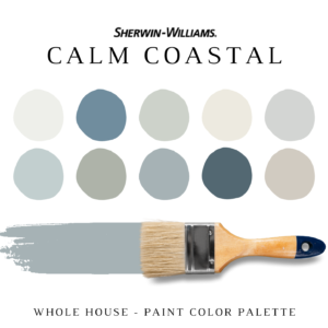 SHERWIN WILLIAMS CALM COASTAL COLOR PALETTE