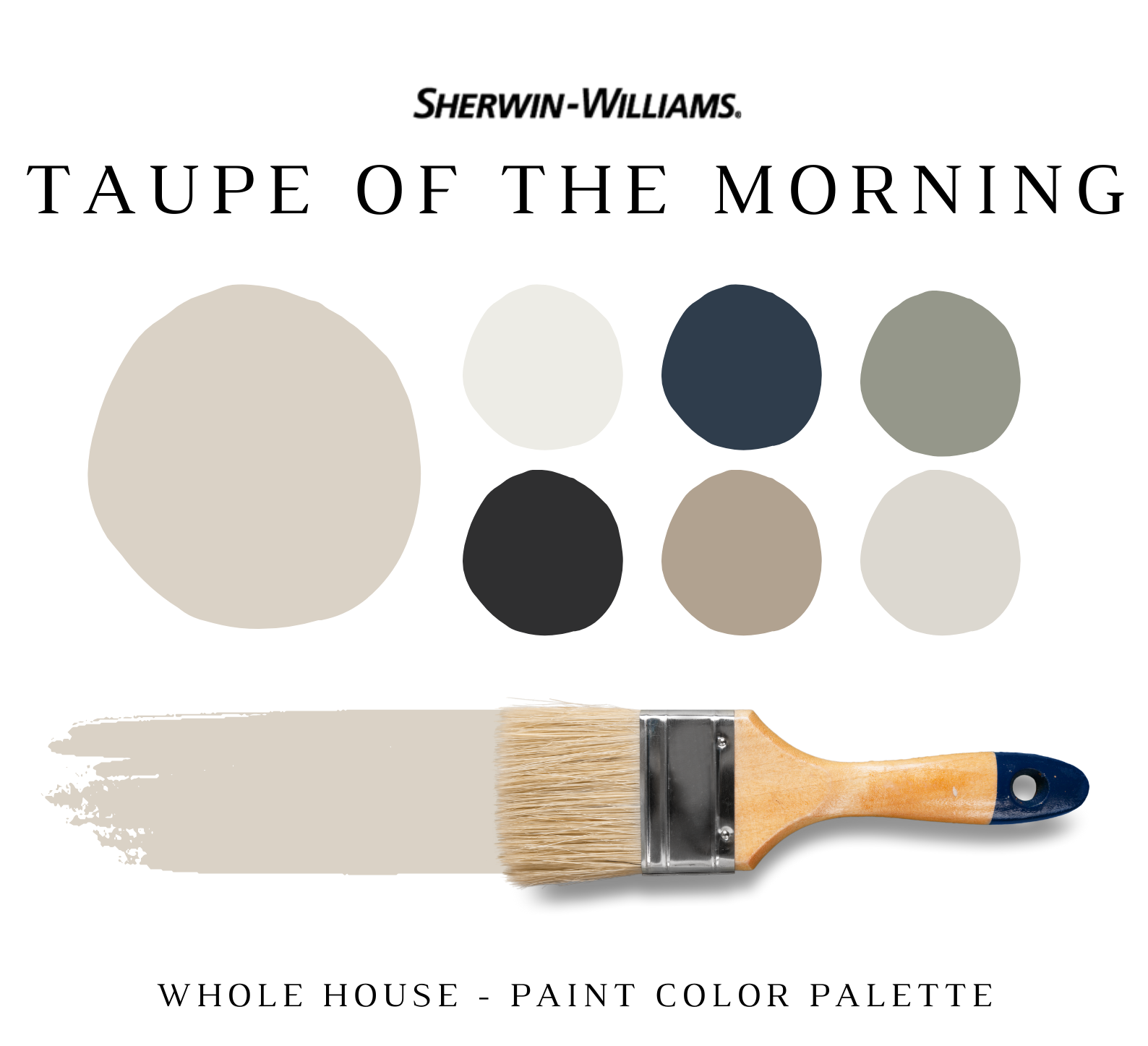 Sherwin Williams TAUPE OF THE MORNING Color Palette - NISH