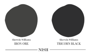 Sherwin-williams-tricorn-black-vs-iron-ore