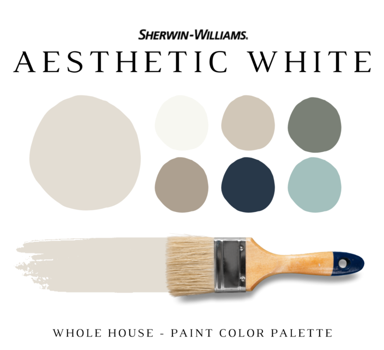 Sherwin Williams AESTHETIC WHITE Color Palette