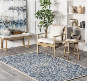 white-couch-blue-rug
