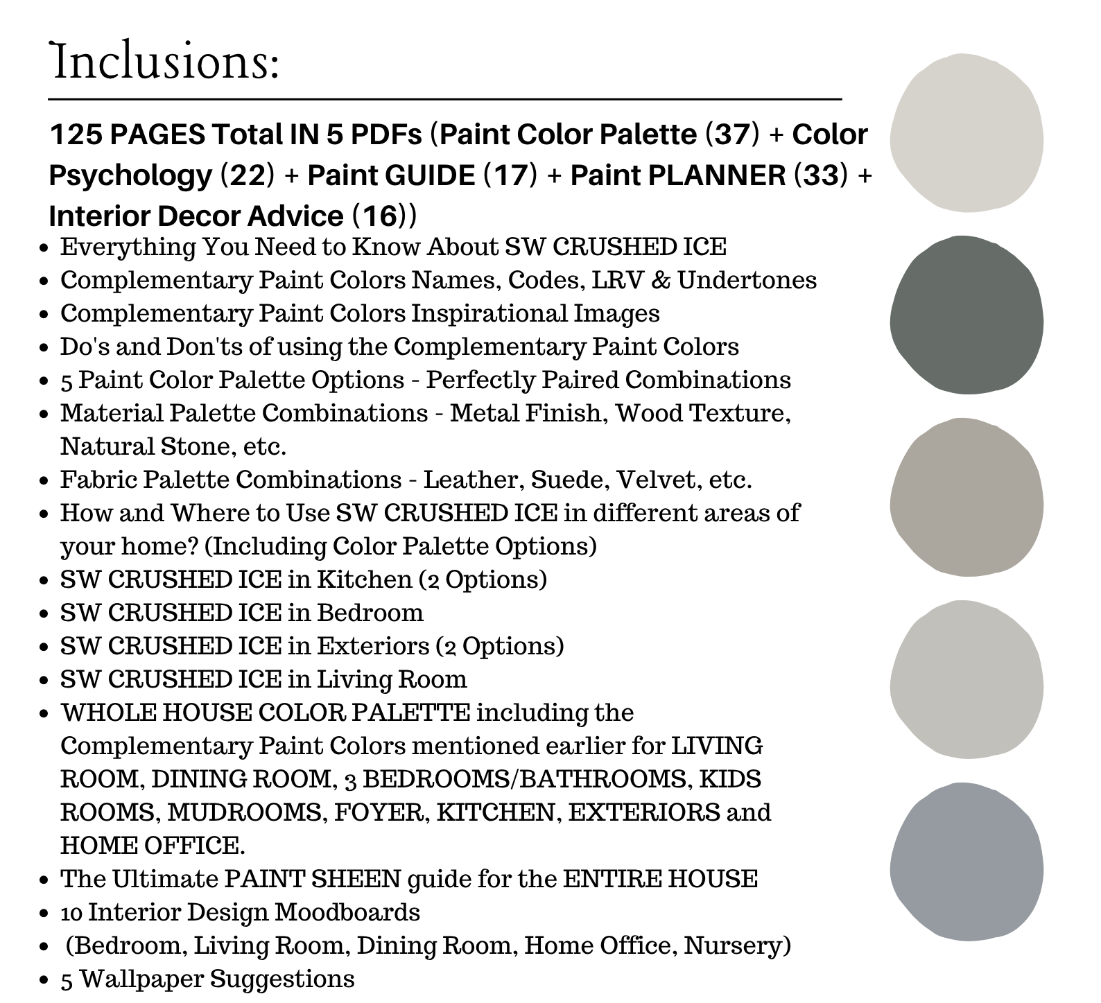Sherwin Williams CRUSHED ICE Color Palette - Image 2