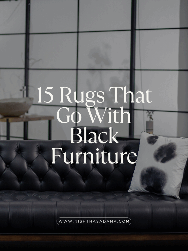 rugs that go with black furniture