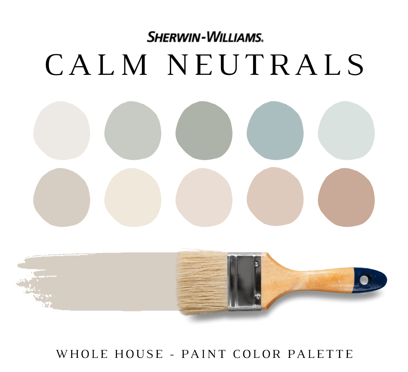 Sherwin Williams CALM NEUTRALS Color Palette - NISH