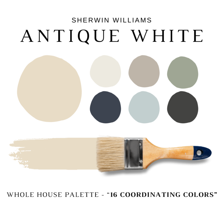 Sherwin Williams ANTIQUE WHITE Color Palette