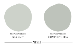 Sherwin-williams-sea-salt-vs-comfort-gray