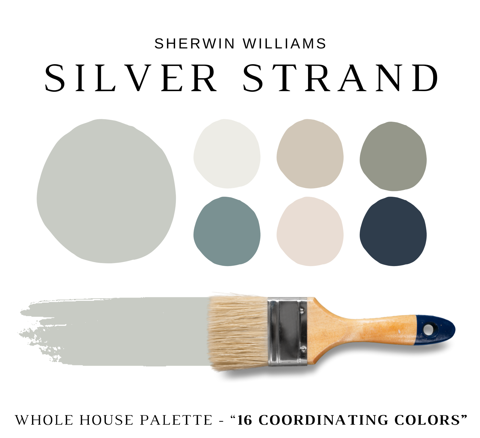 Sherwin Williams SILVER STRAND Color Palette