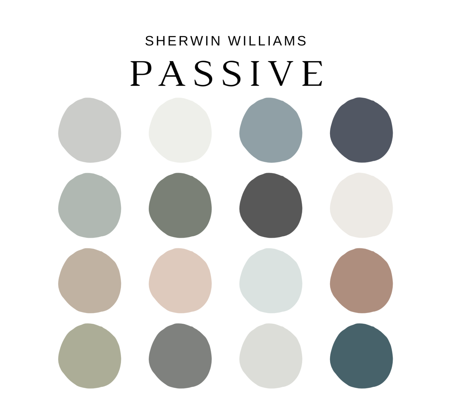 Sherwin Williams PASSIVE Color Palette - NISH