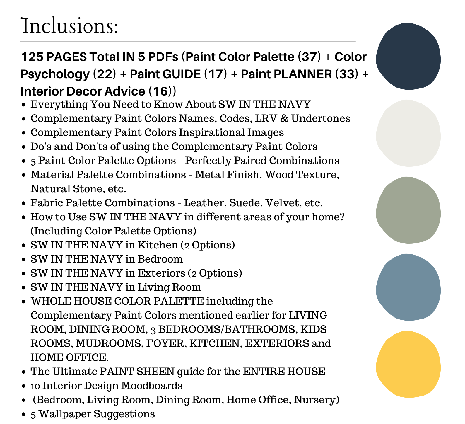 Sherwin Williams IN THE NAVY Color Palette - Image 3