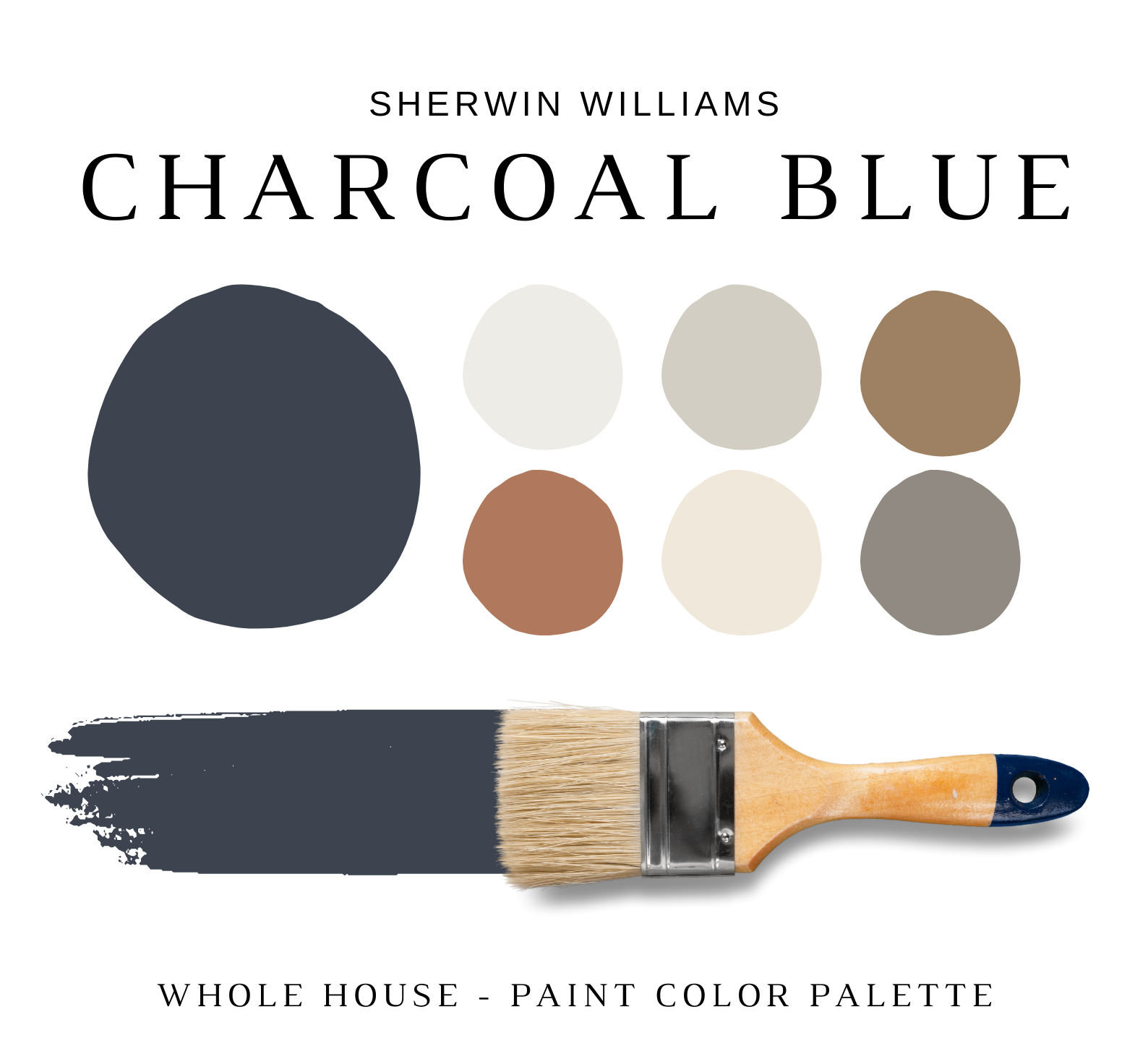 Sherwin Williams CHARCOAL BLUE Color Palette - NISH