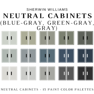 Sherwin Williams NEUTRAL CABINET Color Palette