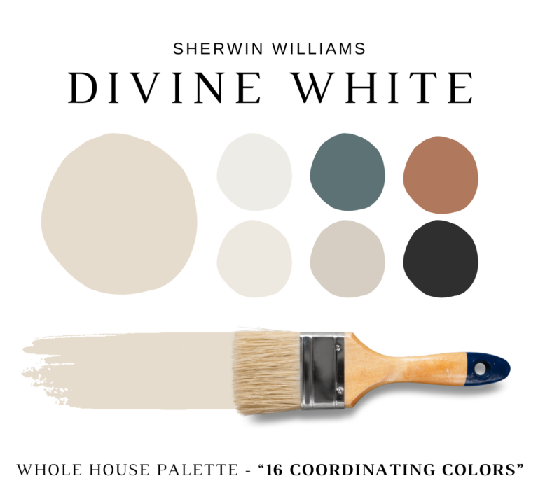 Sherwin Williams DIVINE WHITE Color Palette