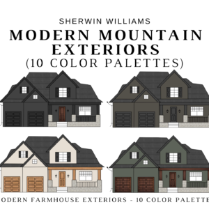 Sherwin Williams MODERN MOUNTAIN EXTERIORS Color Palette