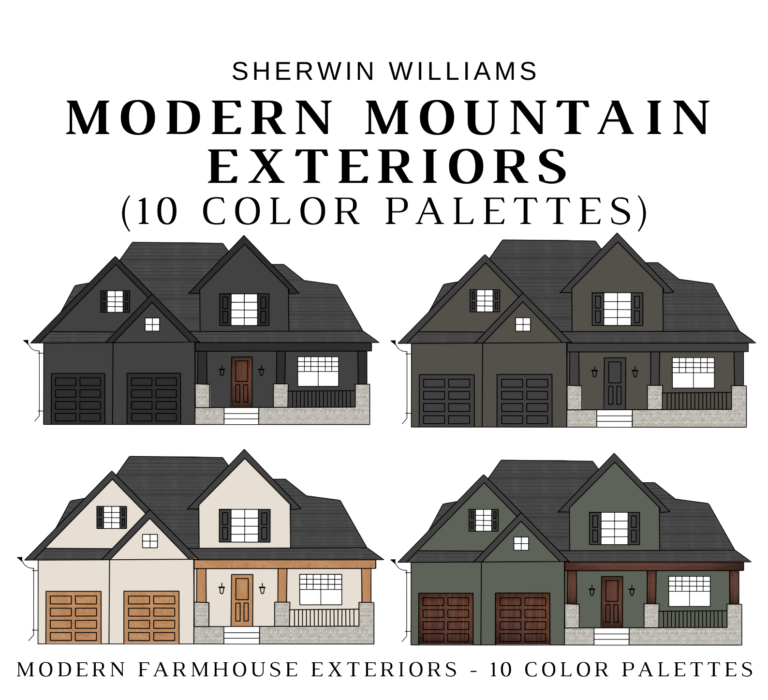 Sherwin Williams MODERN MOUNTAIN EXTERIORS Color Palette