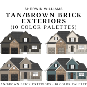 Sherwin Williams TAN BRICK EXTERIORS Color Palette