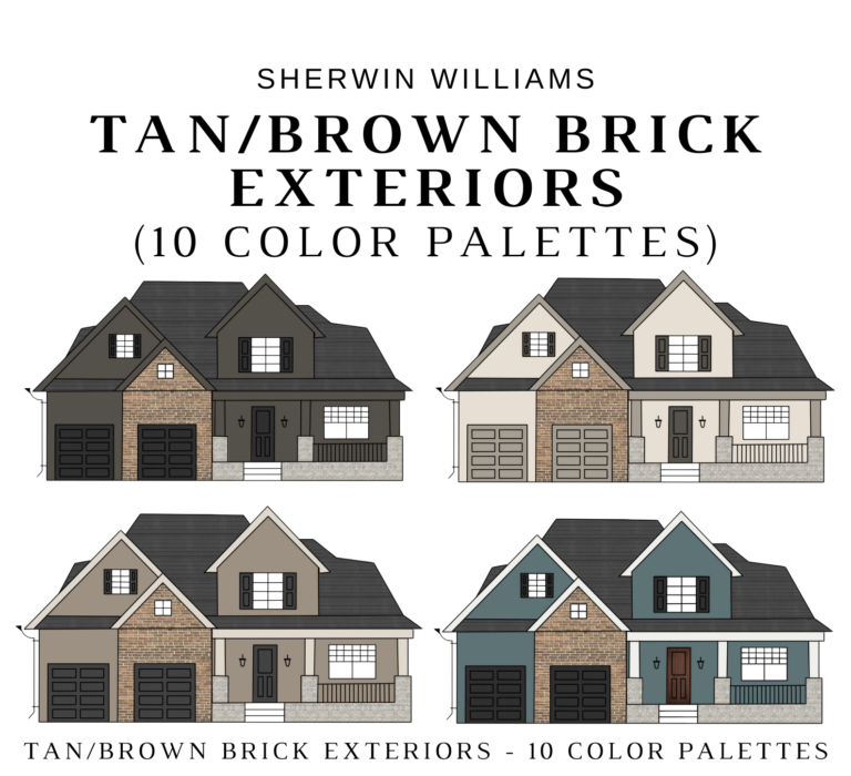 Sherwin Williams TAN BRICK EXTERIORS Color Palette