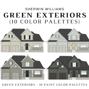 Sherwin Williams GREEN EXTERIORS Color Palette