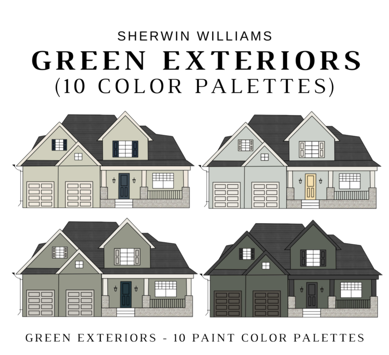 Sherwin Williams GREEN EXTERIORS Color Palette
