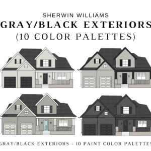 Sherwin Williams GRAY or BLACK EXTERIORS Color Palette