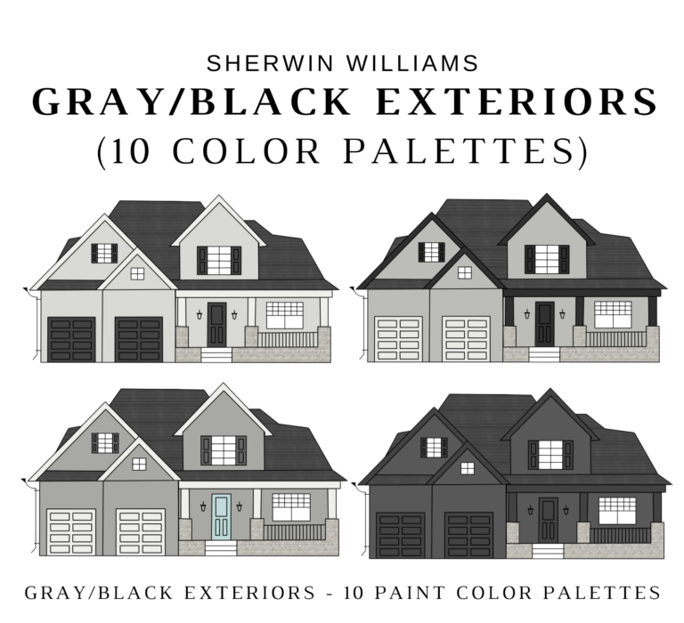 Sherwin Williams GRAY or BLACK EXTERIORS Color Palette