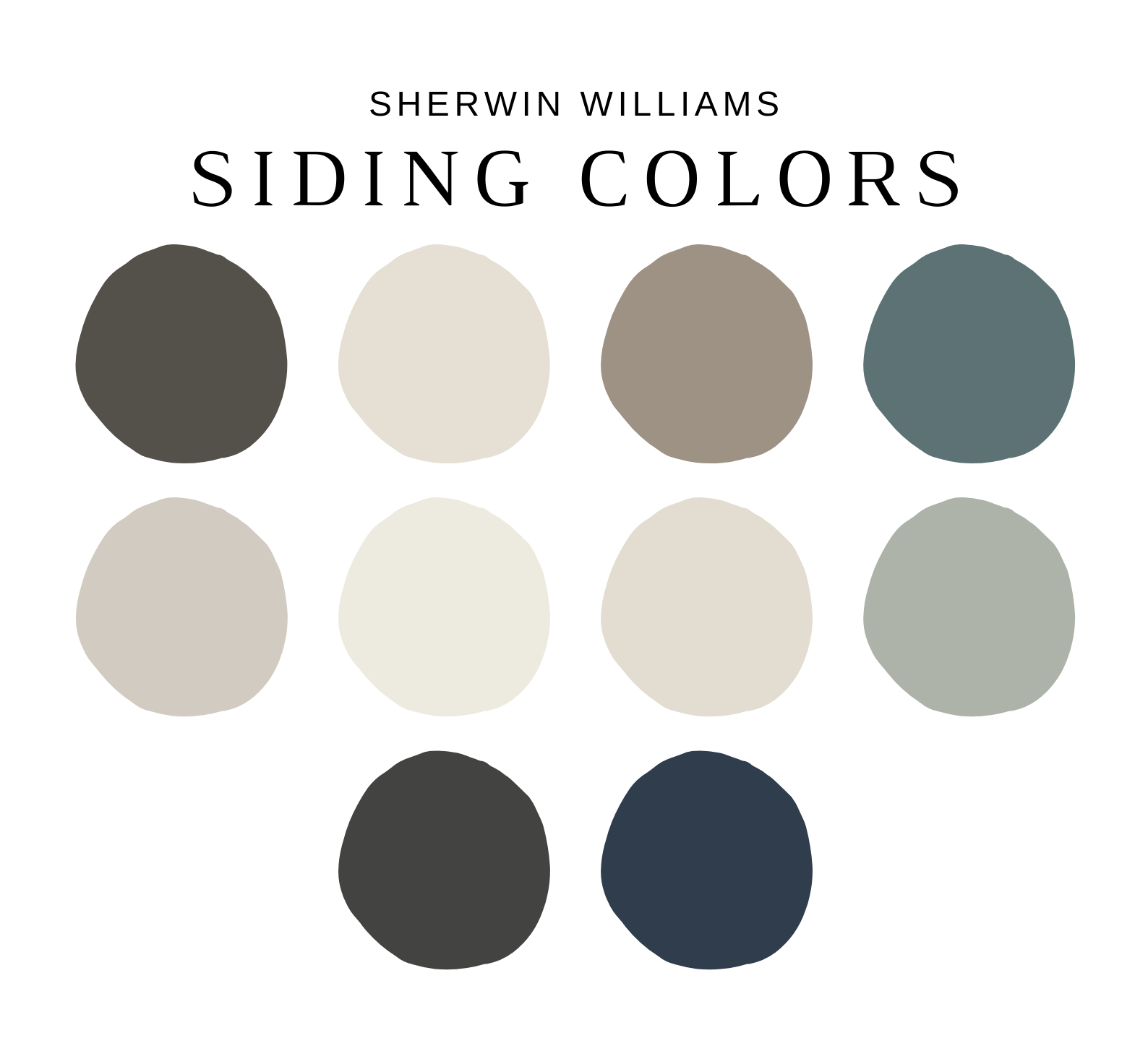 Sherwin Williams TAN BRICK EXTERIORS Color Palette
