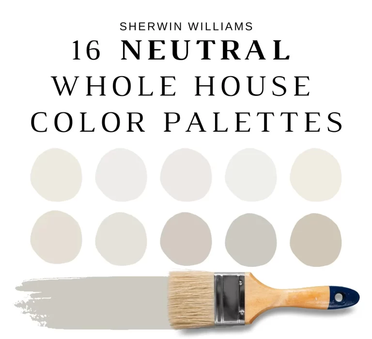 Sherwin Williams 16 NEUTRAL WHOLE HOUSE Color Palettes
