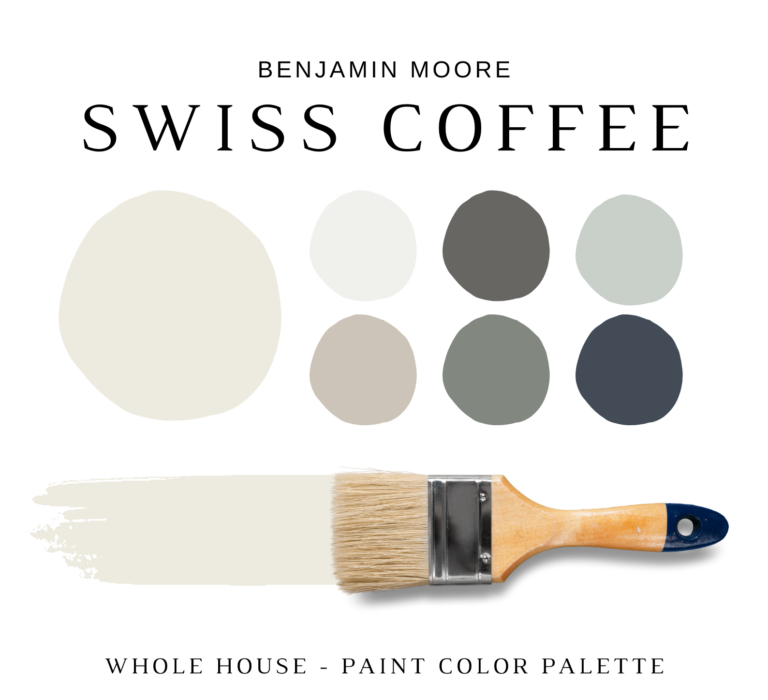 Benjamin Moore SWISS COFFEE Color Palette