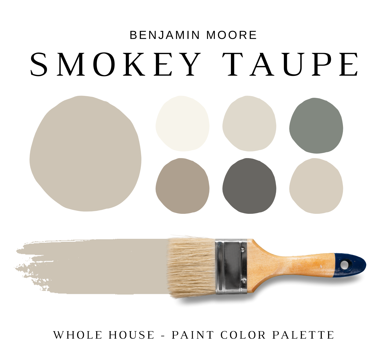 Benjamin Moore SMOKEY TAUPE Color Palette NISH