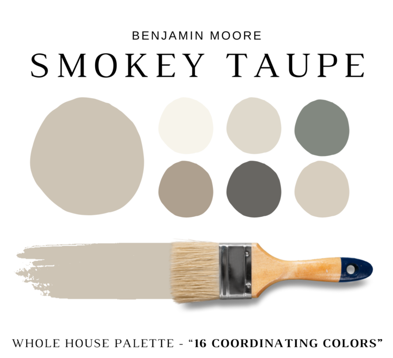 Benjamin Moore SMOKEY TAUPE Color Palette