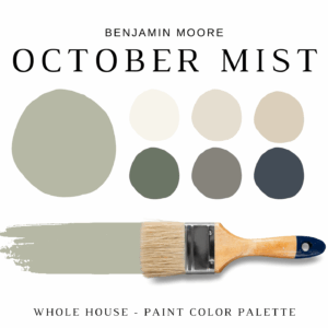 Benjamin Moore OCTOBER MIST Color Palette