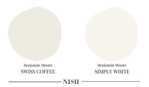 Benjamin-Moore-swiss-coffee-vs-simply-white