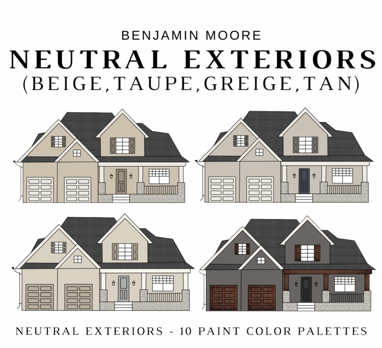Benjamin Moore BEIGE EXTERIORS Color Palette
