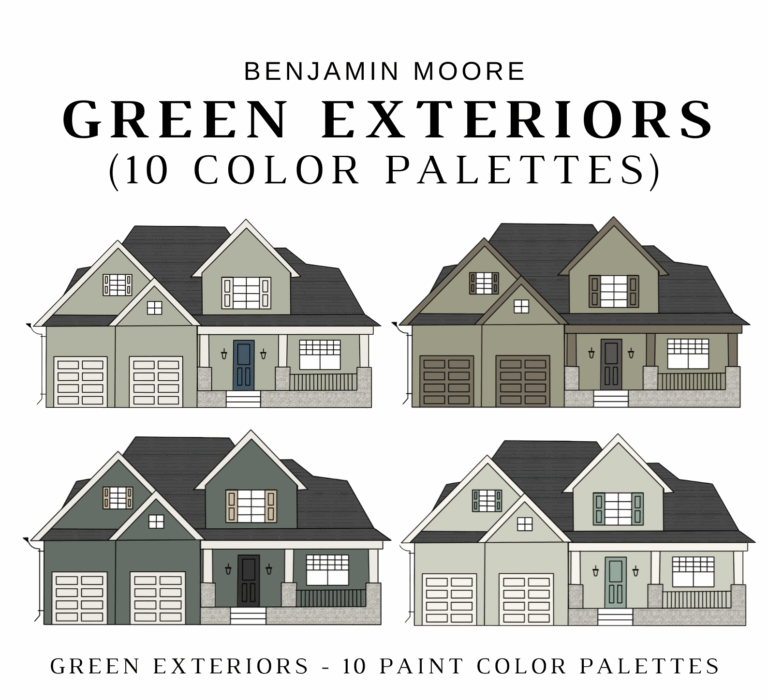Benjamin Moore GREEN EXTERIORS Color Palette