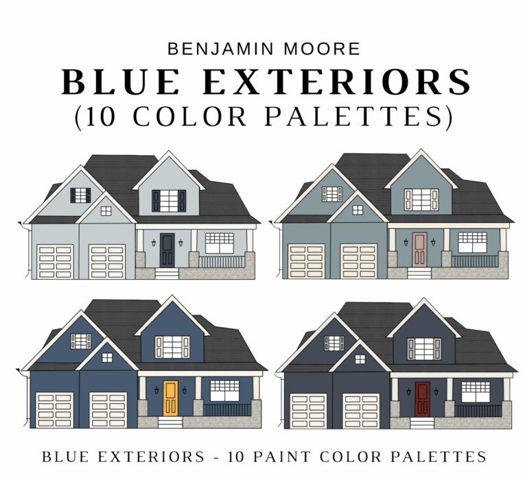 Benjamin Moore BLUE EXTERIORS Color Palette
