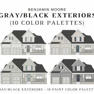 Benjamin Moore GRAY or BLACK EXTERIORS Color Palette