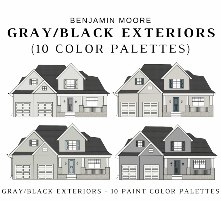 Benjamin Moore GRAY or BLACK EXTERIORS Color Palette