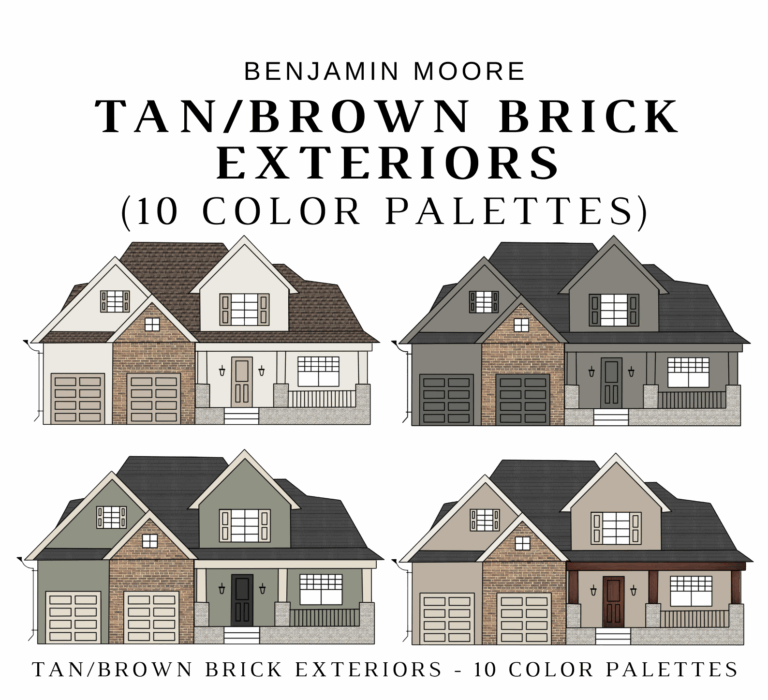 Benjamin Moore TAN BRICK EXTERIORS Color Palette